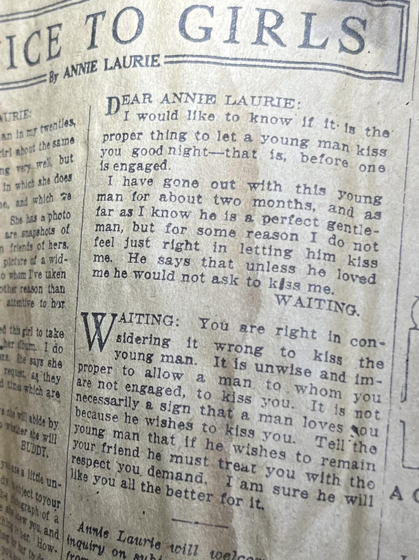 Found in  newspaper in attic today