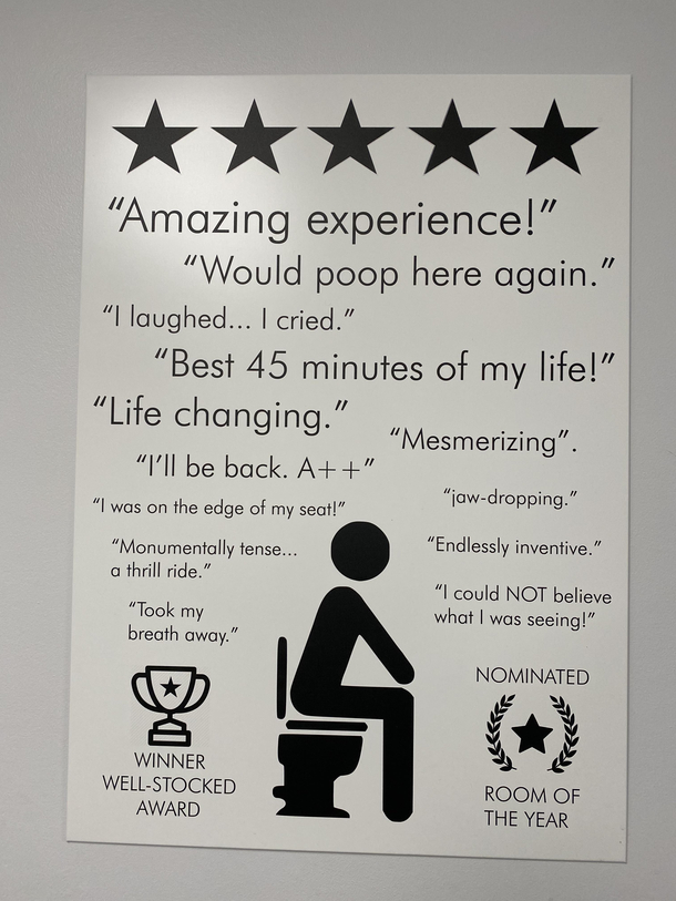 Found in the Bathroom at the service center I am at
