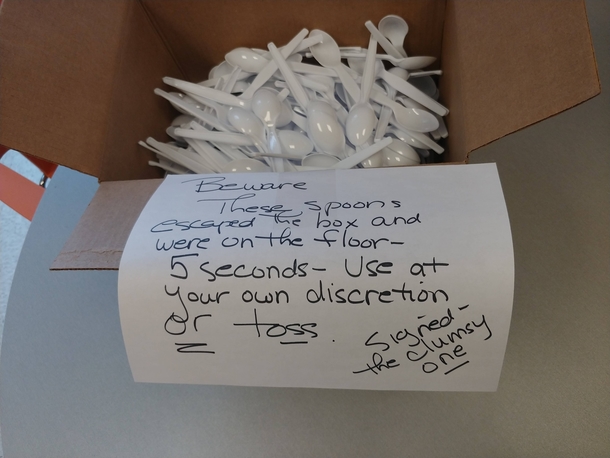 Found in the kitchen at work this morning