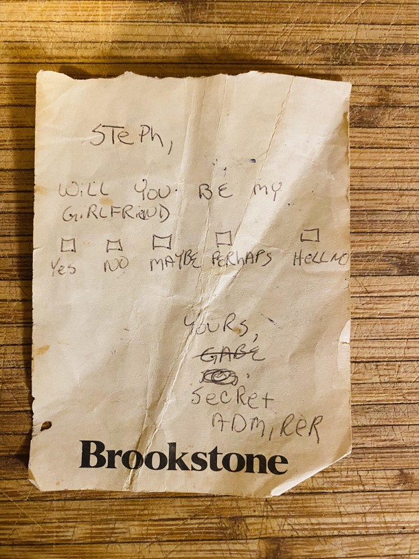 Found love note circa 