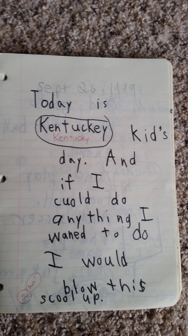 Found My nd Grade School Journal I Had Big Plans