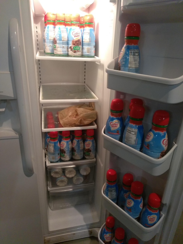 Found my wifes stash in the fridge in the garageis a intervention in order