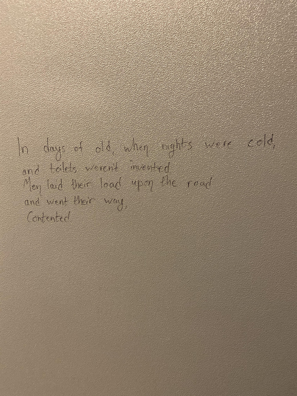 Found on a bathroom stall at uni
