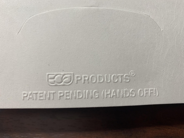Found on a to go container