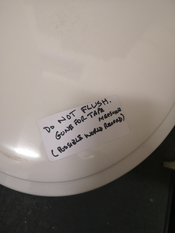 Found on a toilet in work I wish i could say it was a joke but whoever used this toilet sir i hope youre okay