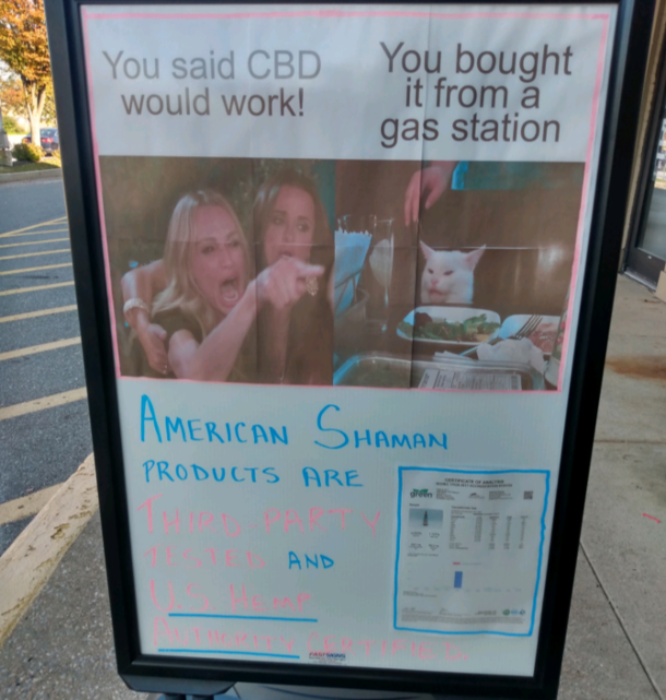 Found outside American Shaman shop