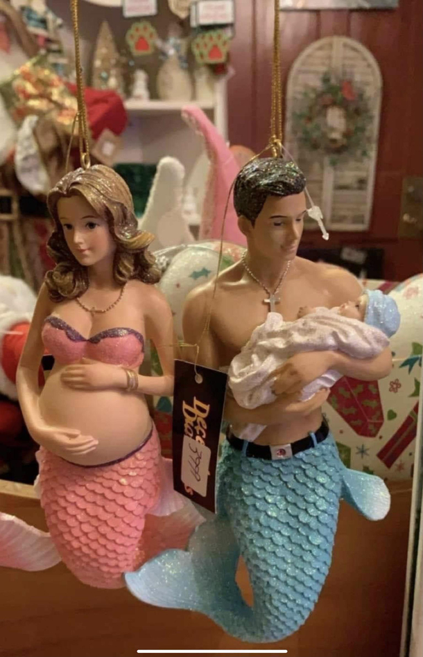 Found these pregnant Christian mermaid ornaments and I dont know what to think