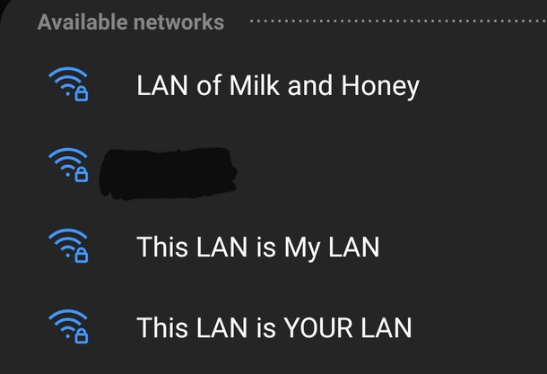 Found these trying to connect to a restaurants guest wifi
