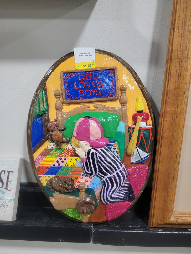 Found this at a very prominently christian thrift store