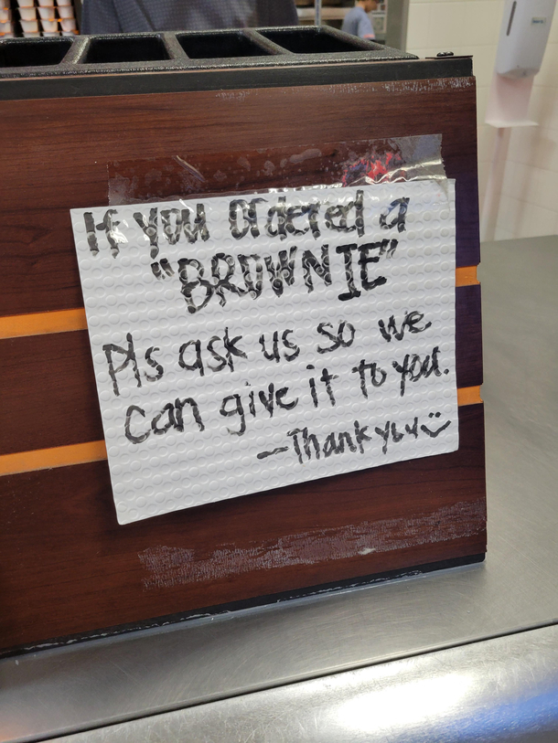 Found this at Little Ceasars Pizza taped towards the back in a sketchy part of Colorado What do you think brownies are