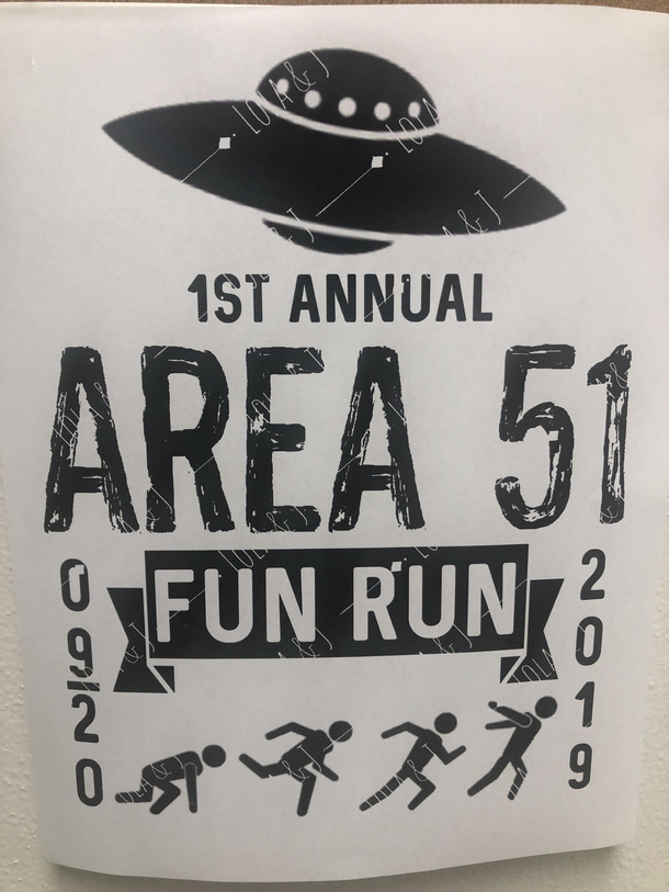 Found this flyer for a fun run this weekend