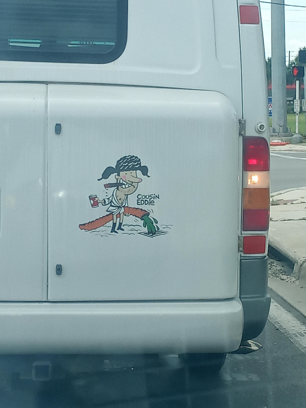 Found this gem on the back of an RV in Florida