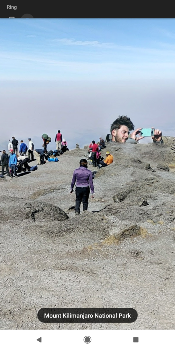 Found this giant taking pictures of the climbers of Mt Kilimanjaro on Google maps