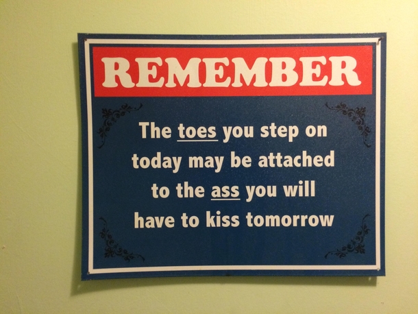 Found this in a coffee shop Restroom in Ellijay GA