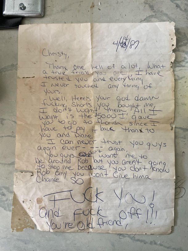 Found this in a drawer at an old house were renovating