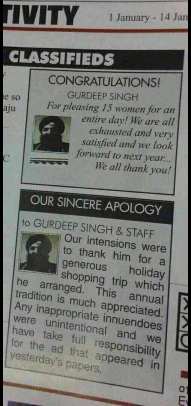 Found this in a paper some time ago Made my day