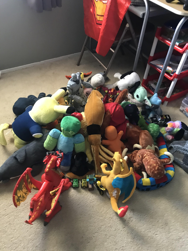 Found this in my  year old sons room Looks like a toy is about to get sacrificed
