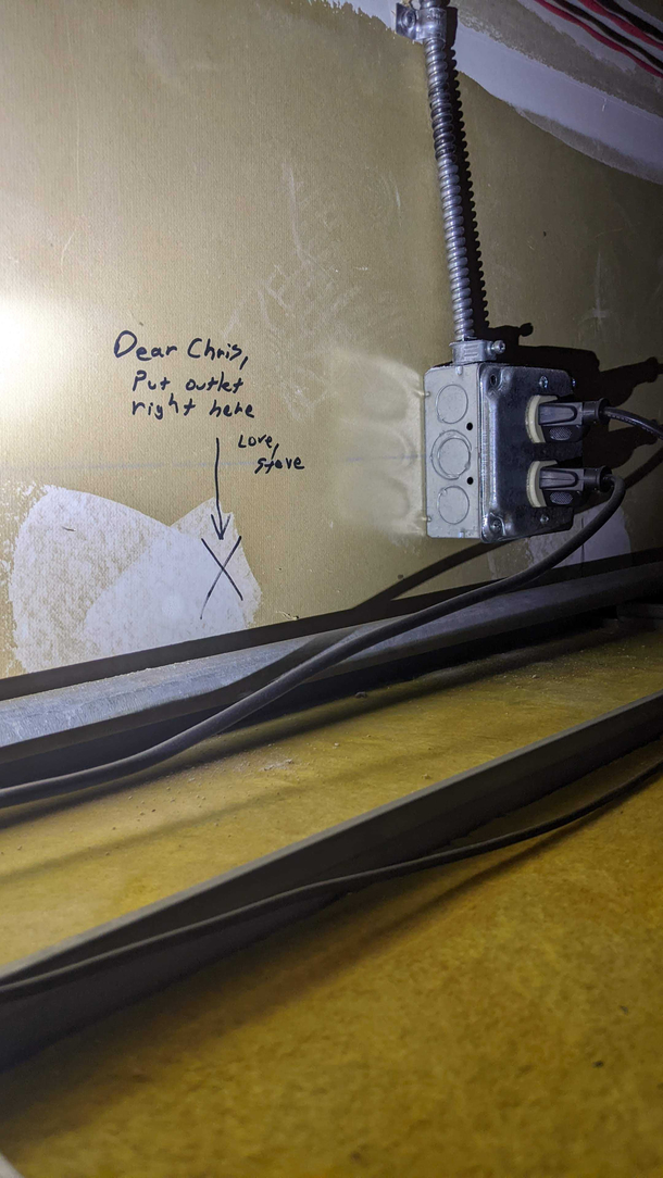 Found this in the ceiling at work Great job Chris