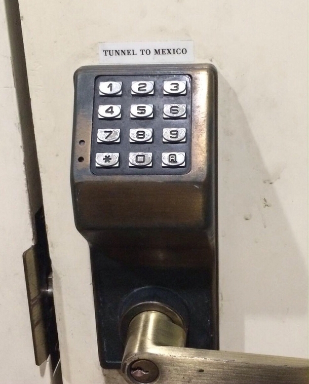 Found this label on a door in a Mexican resturant