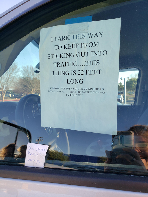 Found this on a truck taking up two parking spots in an IKEA parking lot
