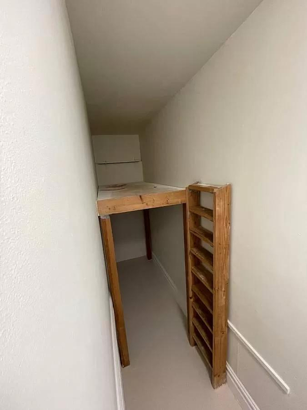 Found this on San Francisco apartments craigslist The apartment includes a second bonus bedroom with a built-in platform bed that would be great for guests as a den or a work-from-home office