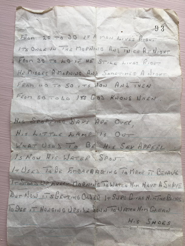 Found this poem tucked inside a vintage cigarette case