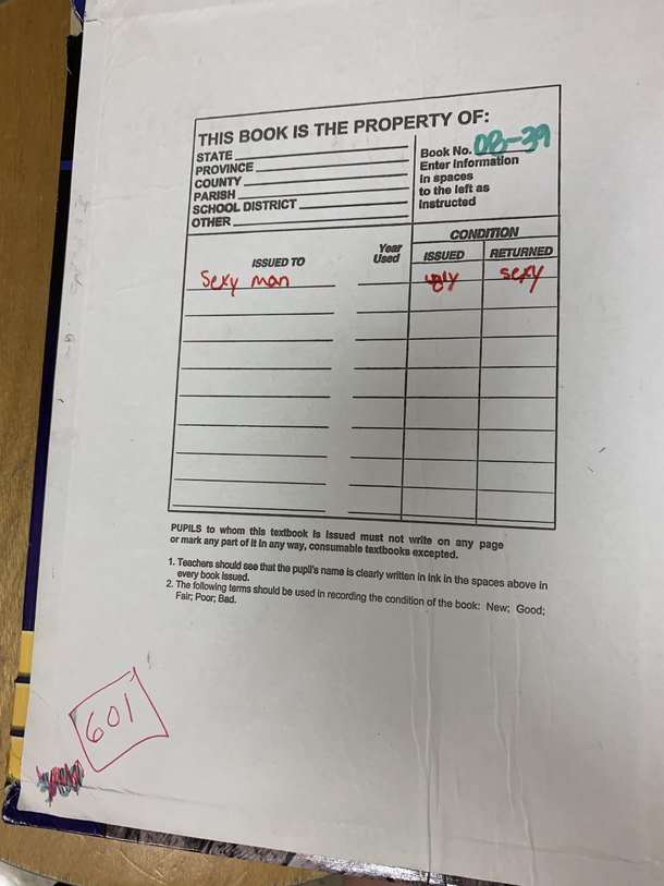 Found this textbook in my biology class