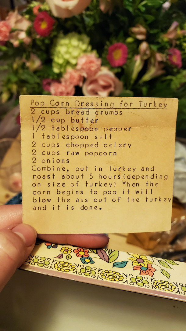 Found this with my grandmothers recipes after she passed recently