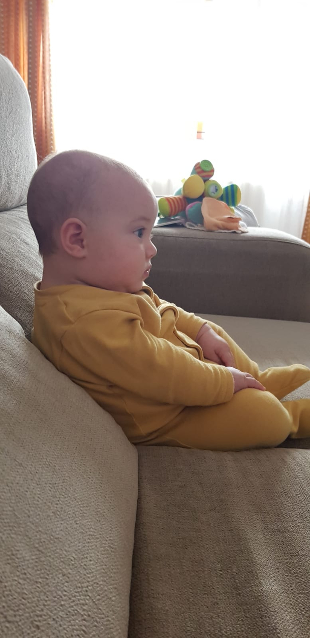 Four months old and my son is already worried about his k
