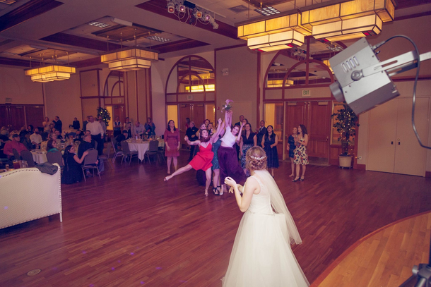 Four years ago today I was going through a massive break up at my best friends wedding Im the one in the purple skirt