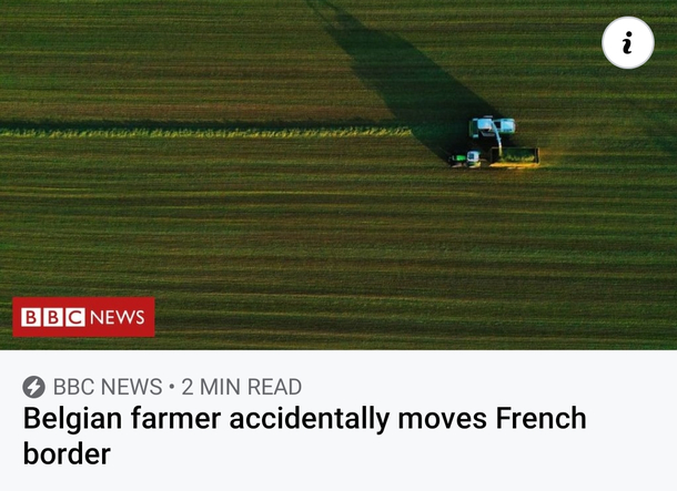 France loses a few inches of land