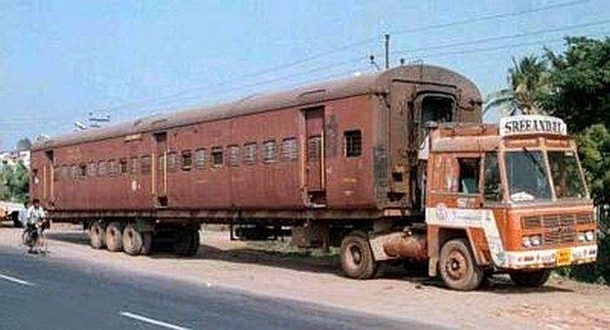 Fresh from the lab Cross of train and a truck
