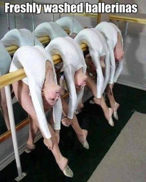 Freshly washed ballerinas