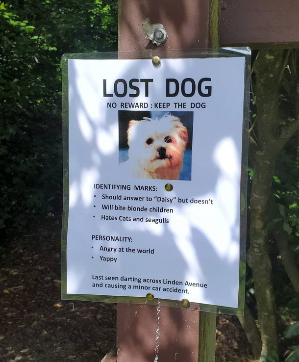 Friend of mine saw this posted up around her neighborhood