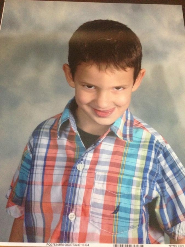 Friends Nephew got his school picture in