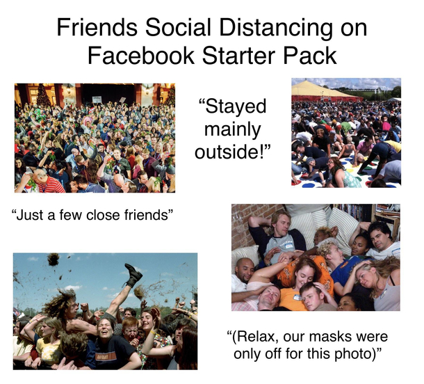 Friends Social Distancing on Facebook Starter Pack