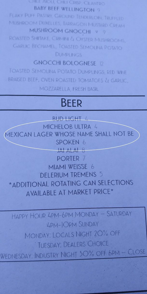 From a local restaurant not taking any chances