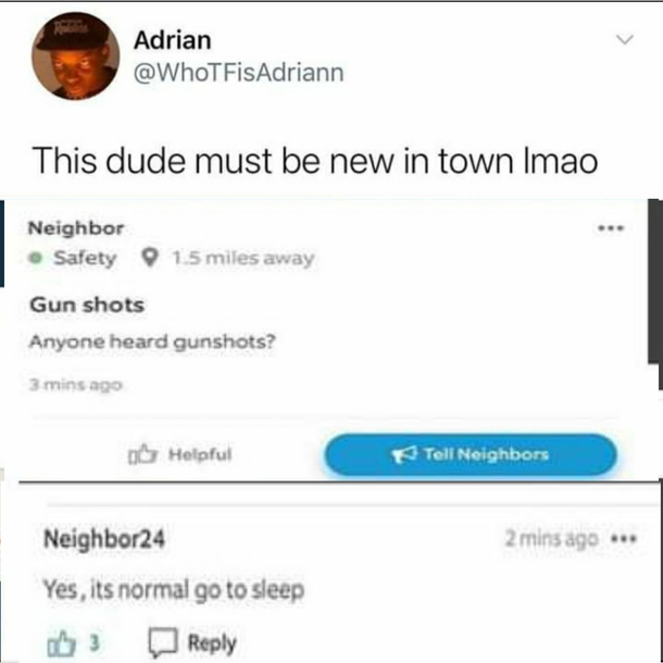 From my local crime and safety feed in Vallejo NorCal he isnt wrong 
