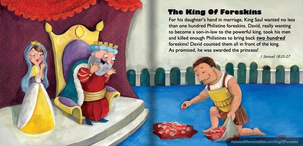 From the bible itself present me  foreskins before you can marry my daughter