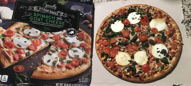 Frozen pizza from Aldi