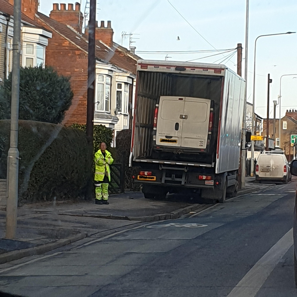 Funny place to park your van