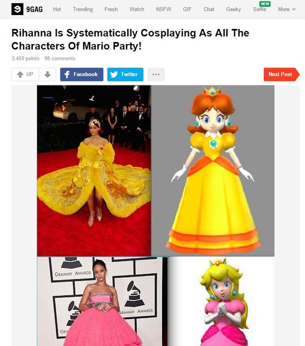 gag is systematically cosplaying as all of Reddit