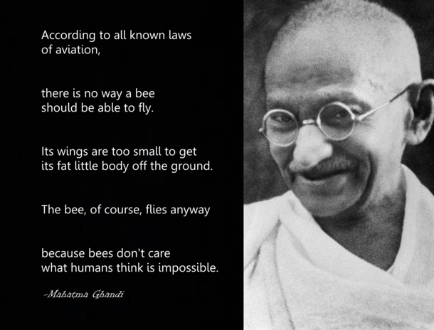 Gandhi spoke the bee movie script