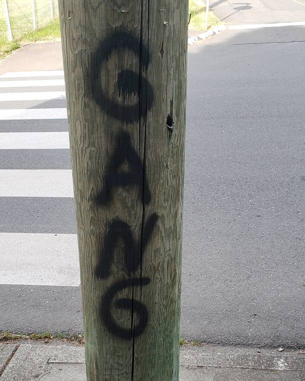 Gang graffiti is getting out of hand in my neighbourhood