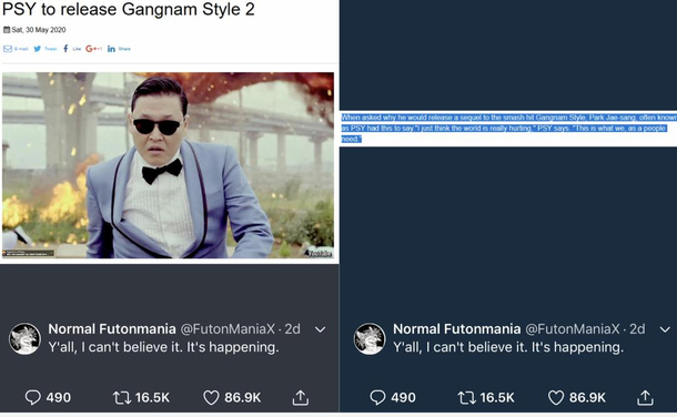 Gangnam Style  reportedly in the works