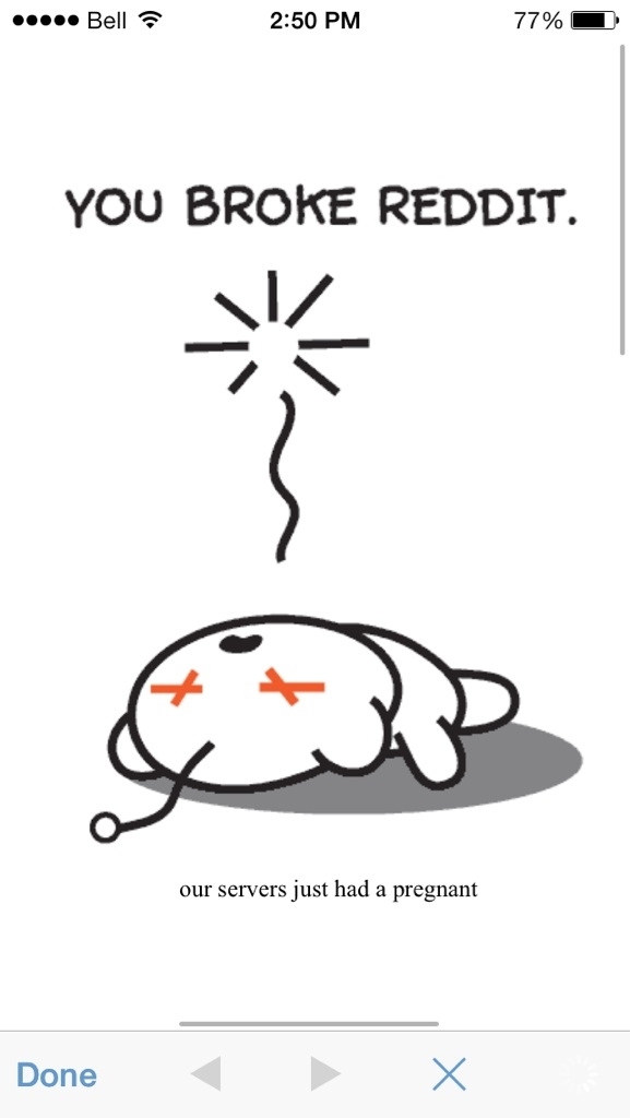 gasp and it was my understanding that the servers of reddit were impregnable
