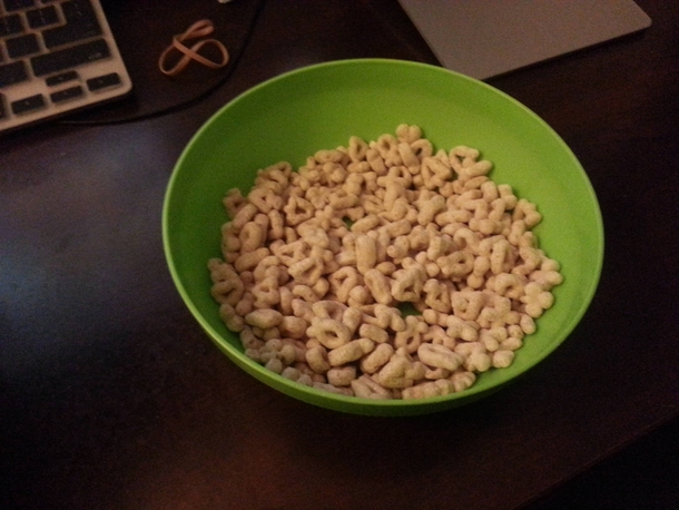 Gave my two year old a bowl of Lucky Charms Apparently shes finished