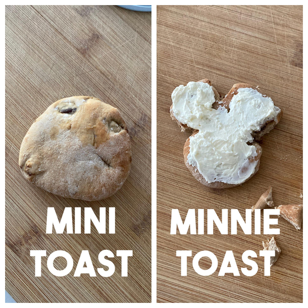Gave my  year old the mini toast she asked for She said No Daddy With ears Finally figured it out