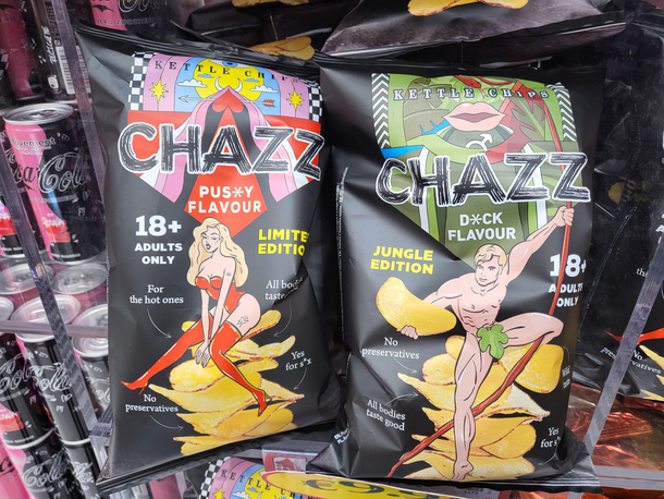 Genitalia flavoured kettle chips Hmm why not