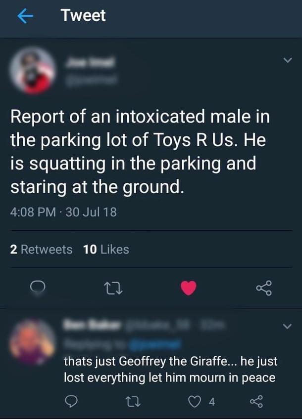 Geoffrey has had it rough lately